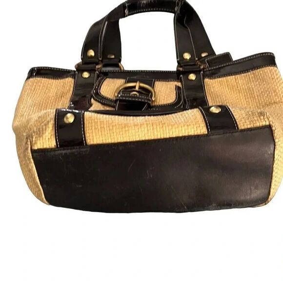 Vintage Coach Straw Purse.  - Picture 4 of 6